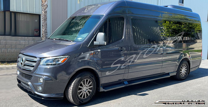 Custom Mercedes Sprinter  Long Wheel Base Running Boards (2019 - 2025) - $1390.00 (Part #MB-014-SB)